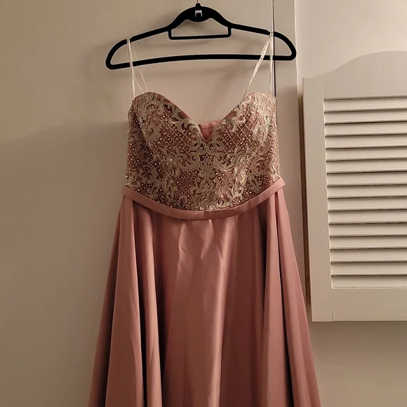 slim fit dress slacks Formal Dress: 61866. Long, Plunging Neckline, Ballgow main image 1